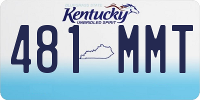 KY license plate 481MMT