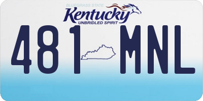 KY license plate 481MNL