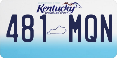 KY license plate 481MQN