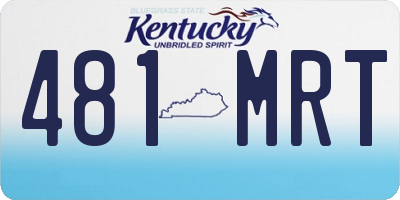KY license plate 481MRT