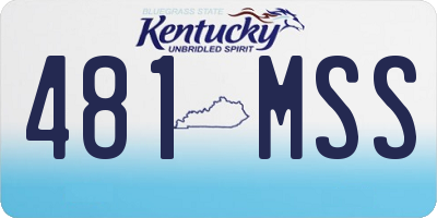 KY license plate 481MSS