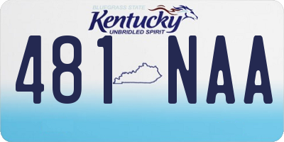 KY license plate 481NAA
