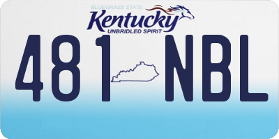 KY license plate 481NBL