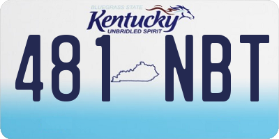 KY license plate 481NBT