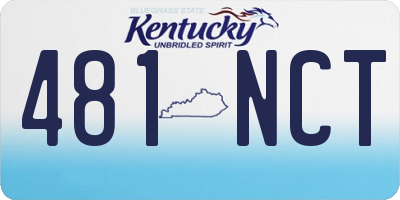 KY license plate 481NCT
