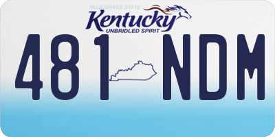 KY license plate 481NDM