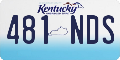 KY license plate 481NDS