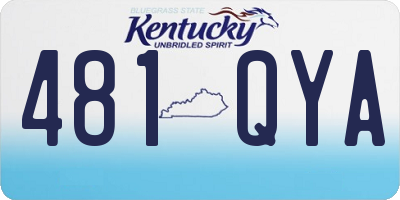 KY license plate 481QYA