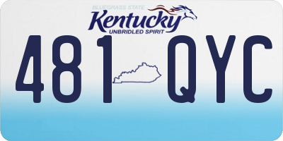 KY license plate 481QYC