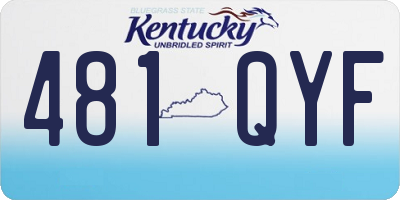 KY license plate 481QYF