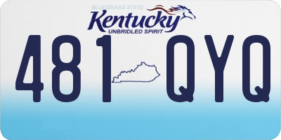 KY license plate 481QYQ