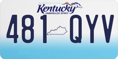 KY license plate 481QYV
