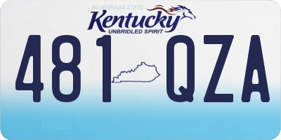 KY license plate 481QZA