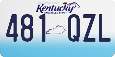 KY license plate 481QZL