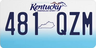KY license plate 481QZM