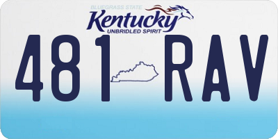 KY license plate 481RAV
