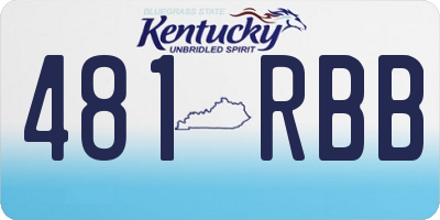 KY license plate 481RBB