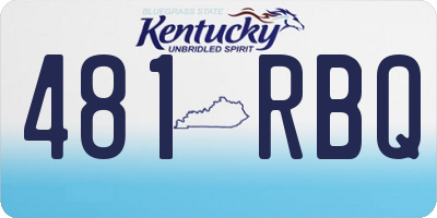 KY license plate 481RBQ