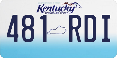 KY license plate 481RDI