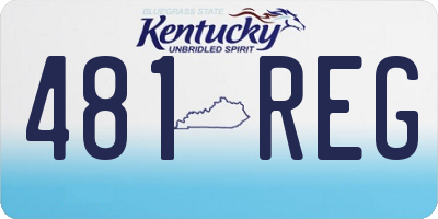 KY license plate 481REG