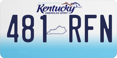 KY license plate 481RFN