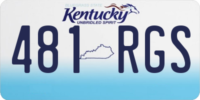 KY license plate 481RGS