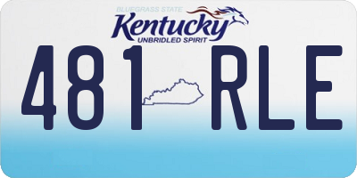 KY license plate 481RLE