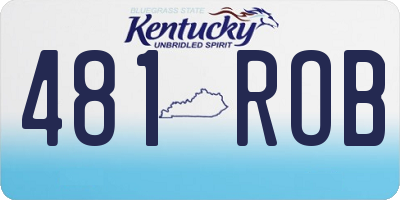 KY license plate 481ROB