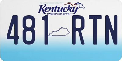 KY license plate 481RTN