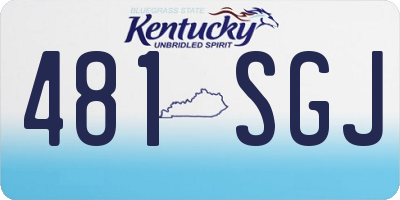 KY license plate 481SGJ