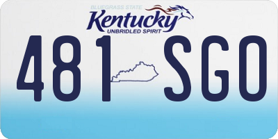 KY license plate 481SGO