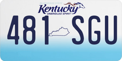KY license plate 481SGU