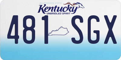 KY license plate 481SGX
