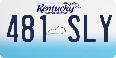 KY license plate 481SLY