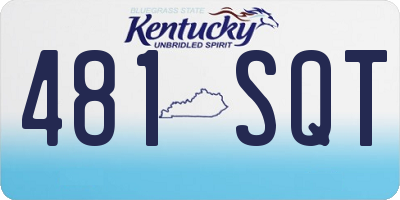 KY license plate 481SQT