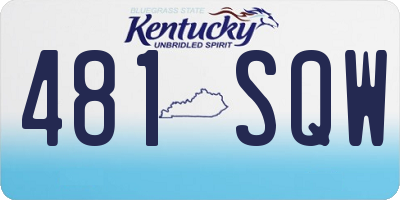 KY license plate 481SQW