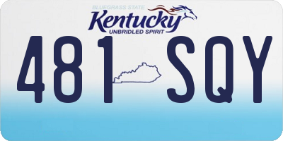 KY license plate 481SQY