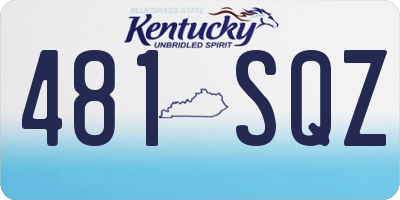 KY license plate 481SQZ