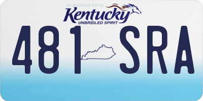 KY license plate 481SRA