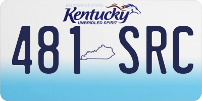 KY license plate 481SRC