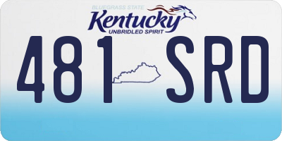 KY license plate 481SRD