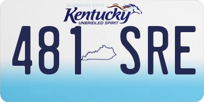 KY license plate 481SRE
