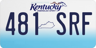 KY license plate 481SRF