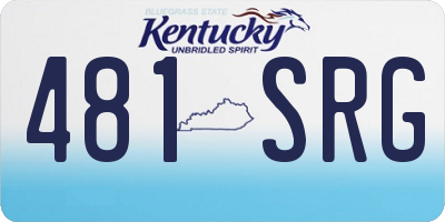 KY license plate 481SRG