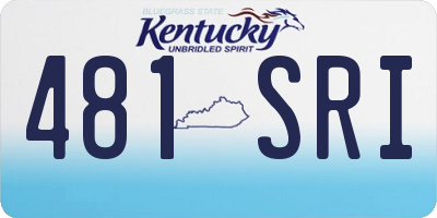 KY license plate 481SRI