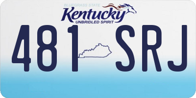 KY license plate 481SRJ
