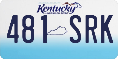 KY license plate 481SRK