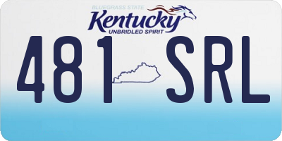 KY license plate 481SRL