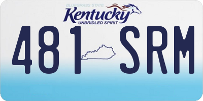 KY license plate 481SRM
