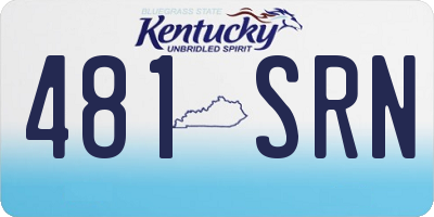 KY license plate 481SRN